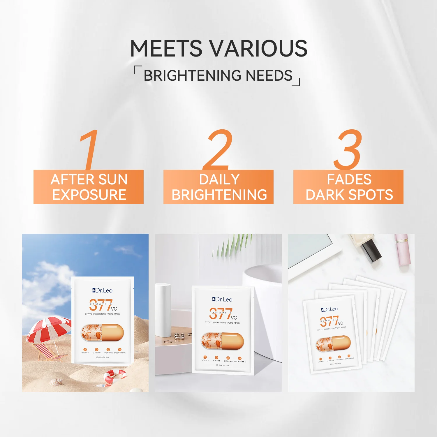 Dr.Leo Niacinamide 377 VC Brightening Facial Mask - Image 6