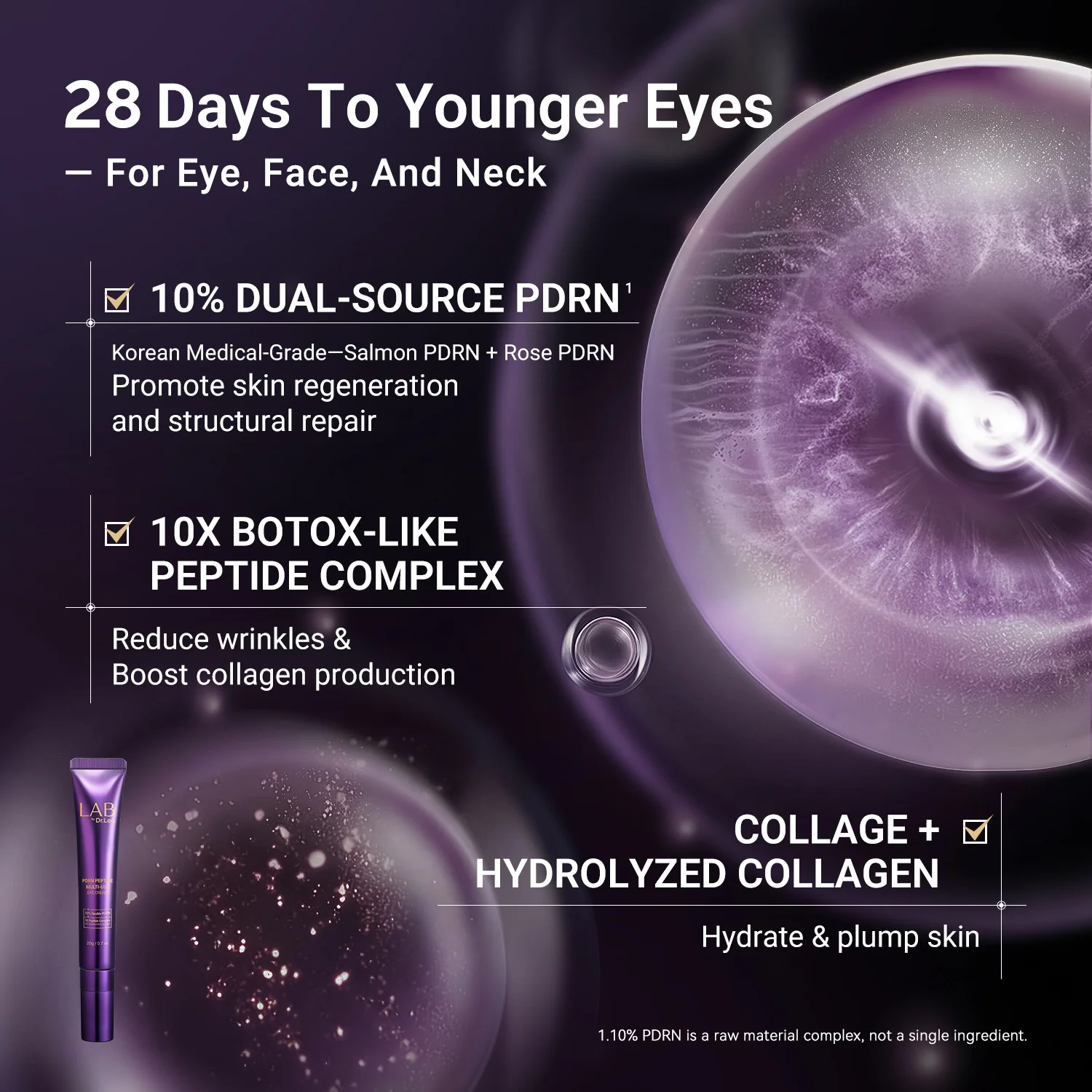 PDRN Eye Care Set (Eye Patches + Eye Cream) - Image 5